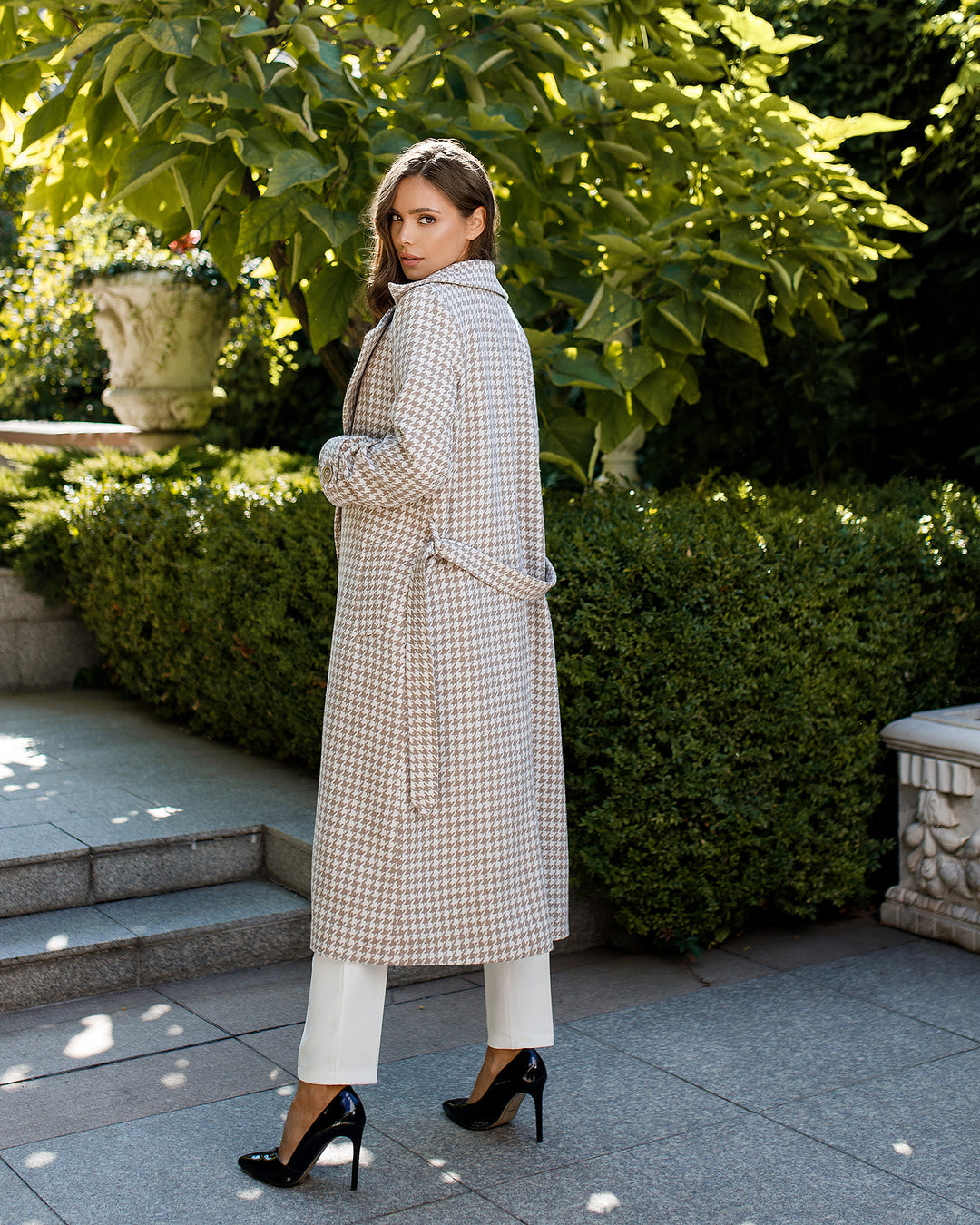 Light Houndstooth Coat