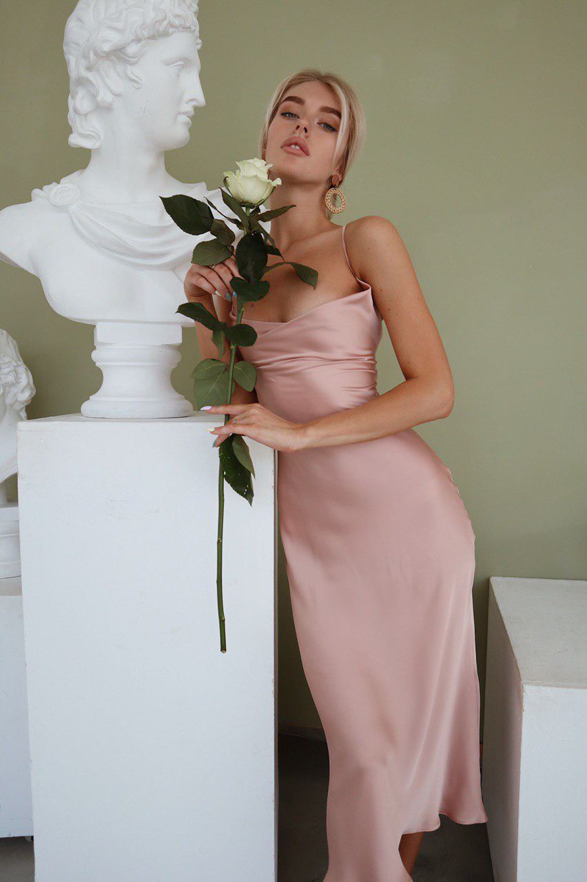 Dusty Pink Silk Slip