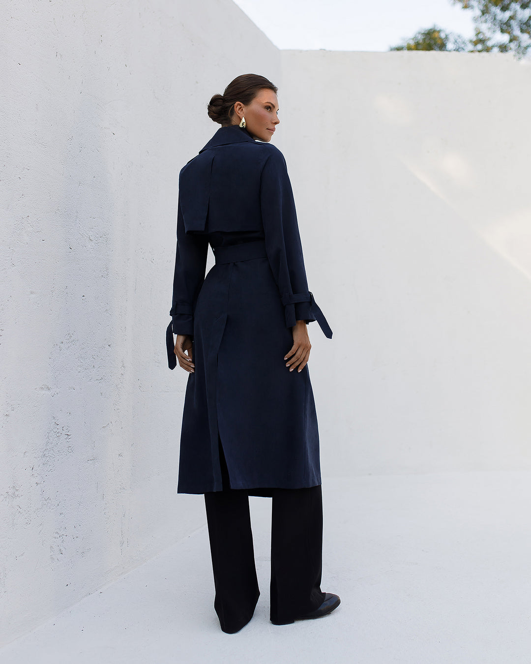 Navy Blue Trench Coat