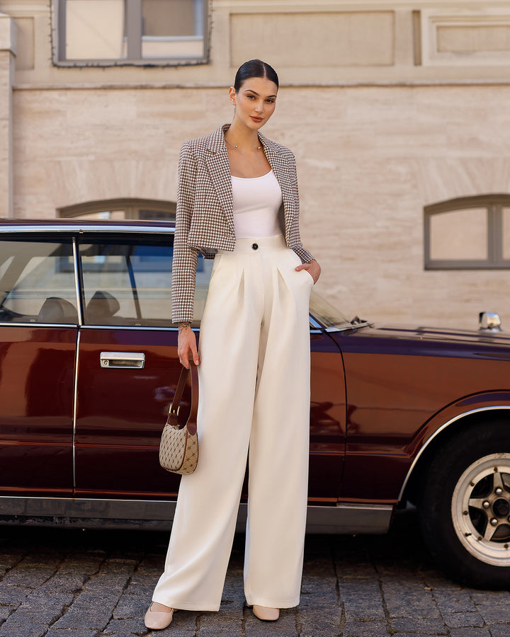 White palazzo pants