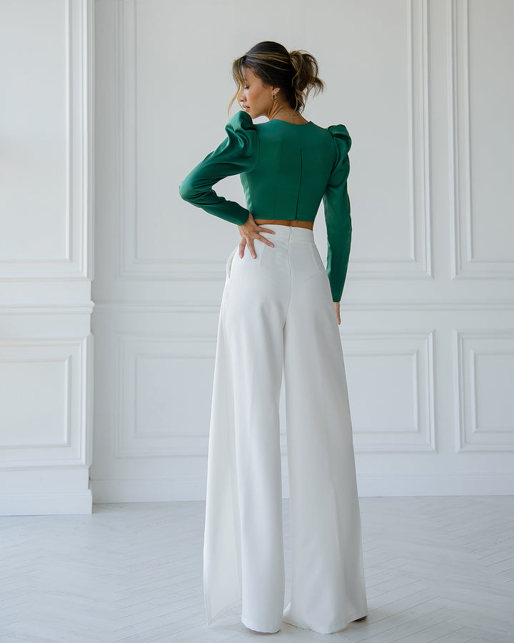 White Wide Leg Pants