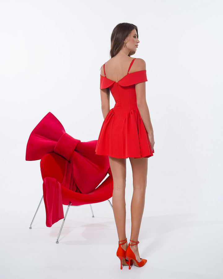 Lina Mini dress red