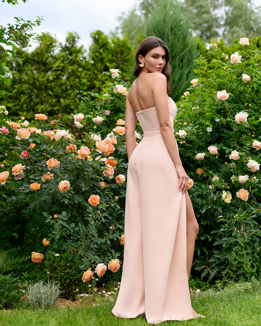 Beige Corseted Jumpsuit
