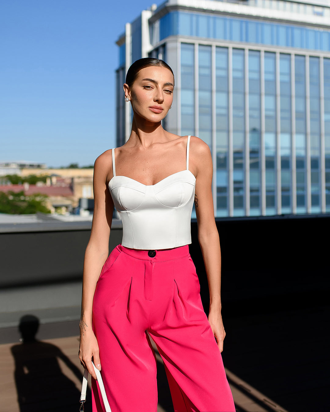 Hot pink palazzo pants