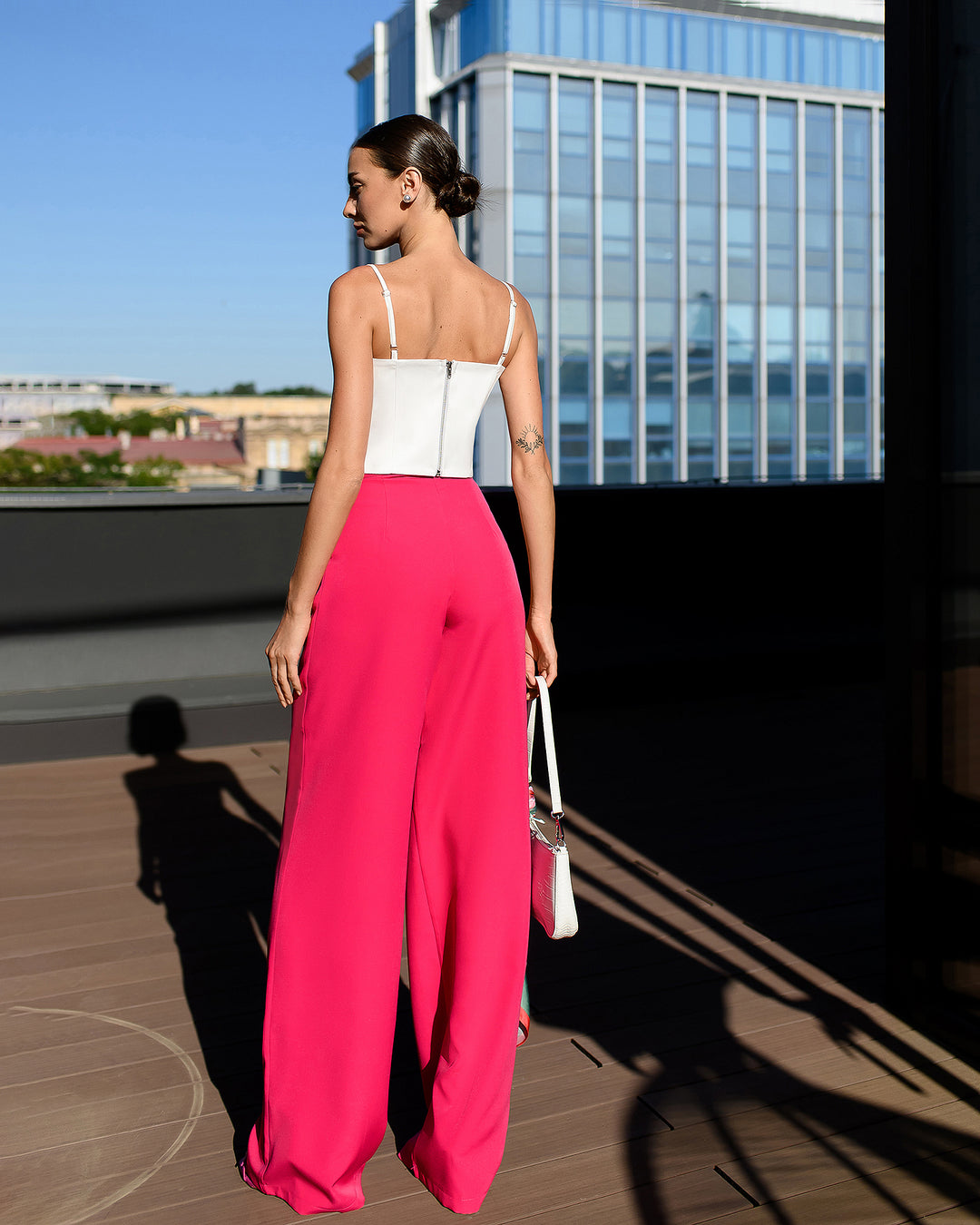 Hot pink palazzo pants