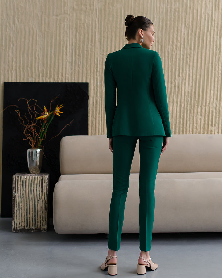 Emerald Green slim fit pantsuit