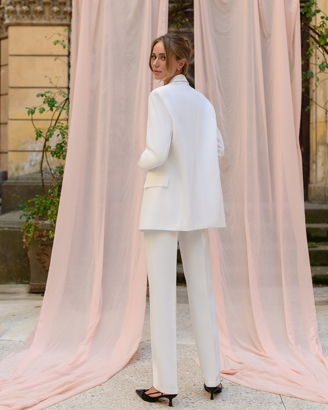 White Formal Pantsuit