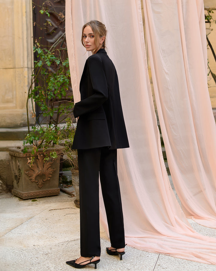 Black formal pantsuit