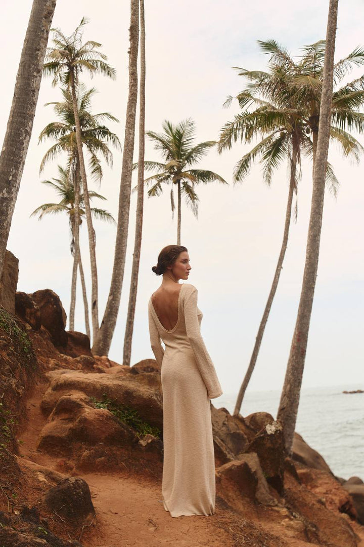Goddess of the Sea maxi dress beige