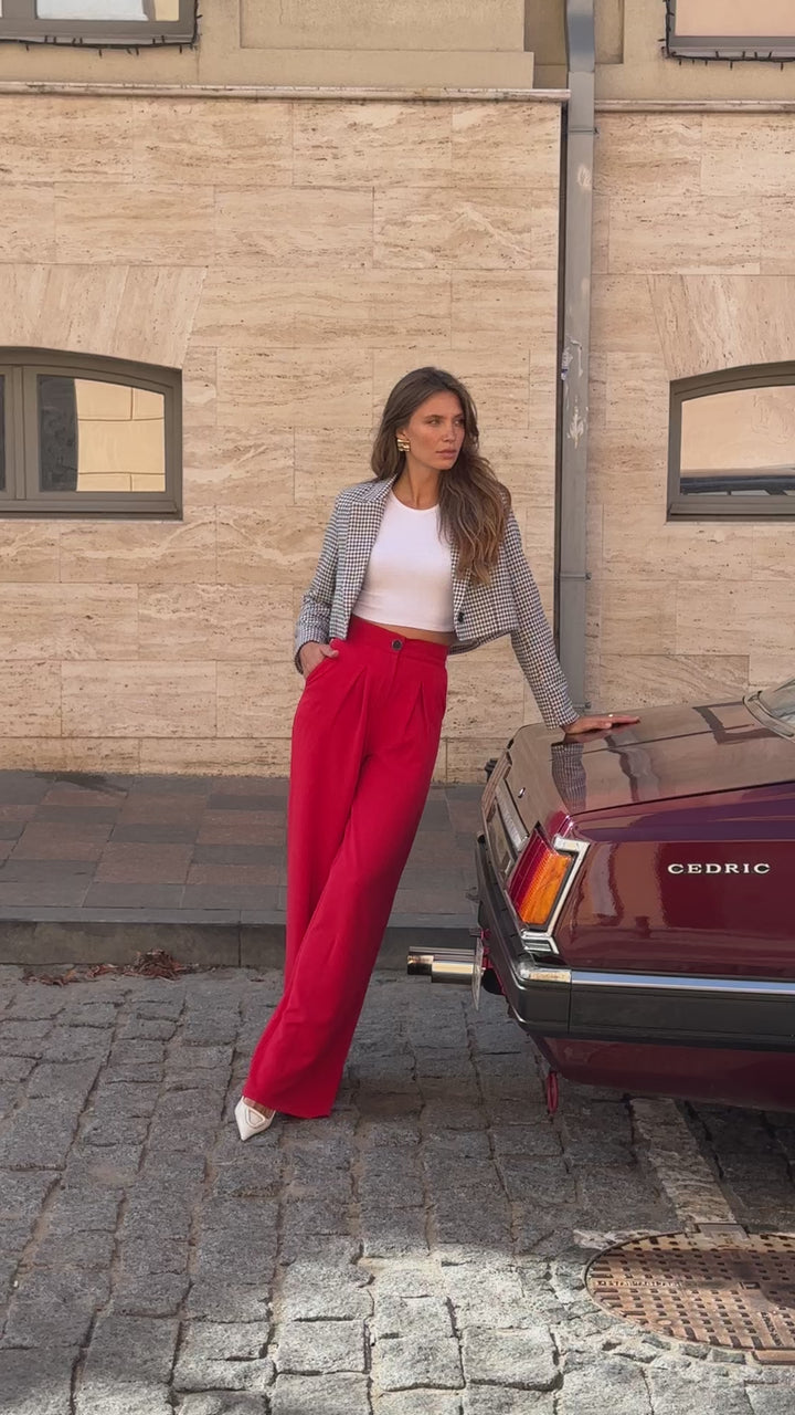 Red Palazzo Pants