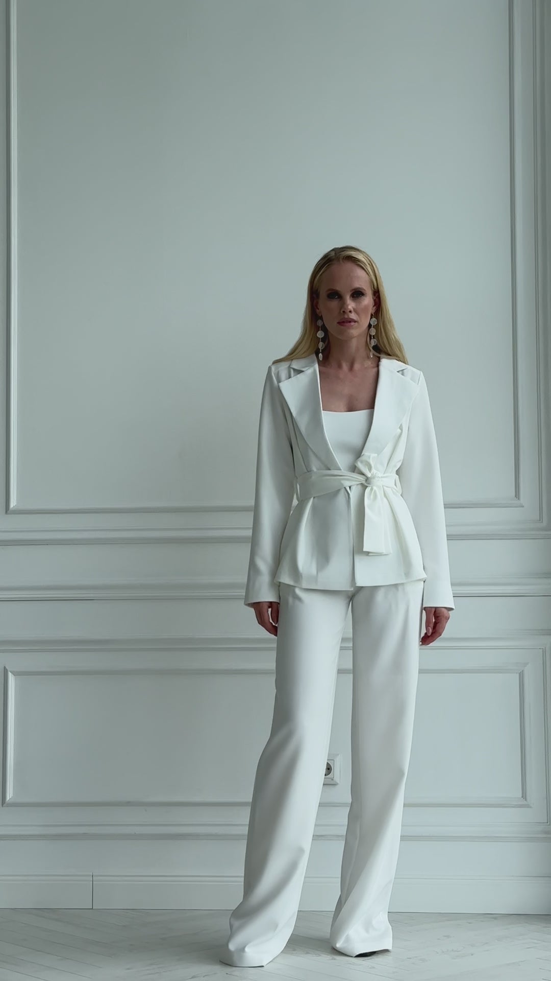 White Pantsuit for Tall Women