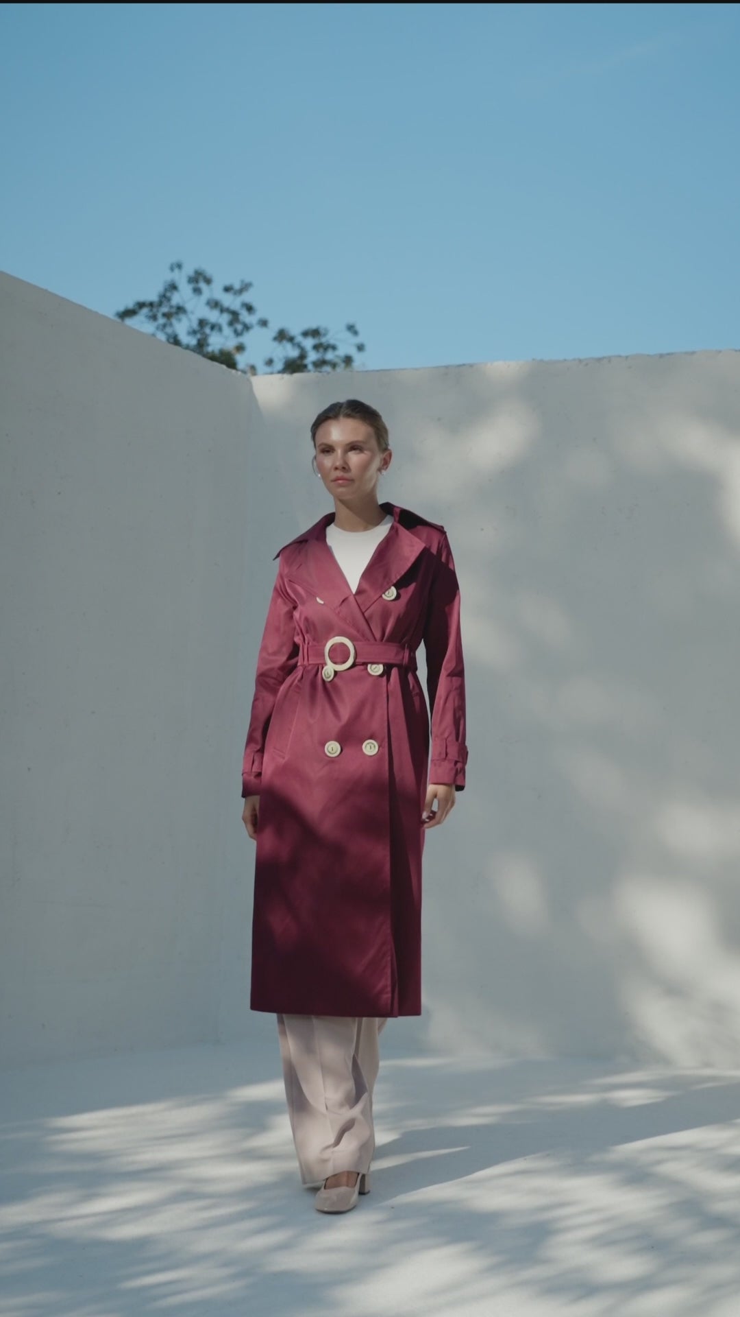 Marsala Cotton Trench coat