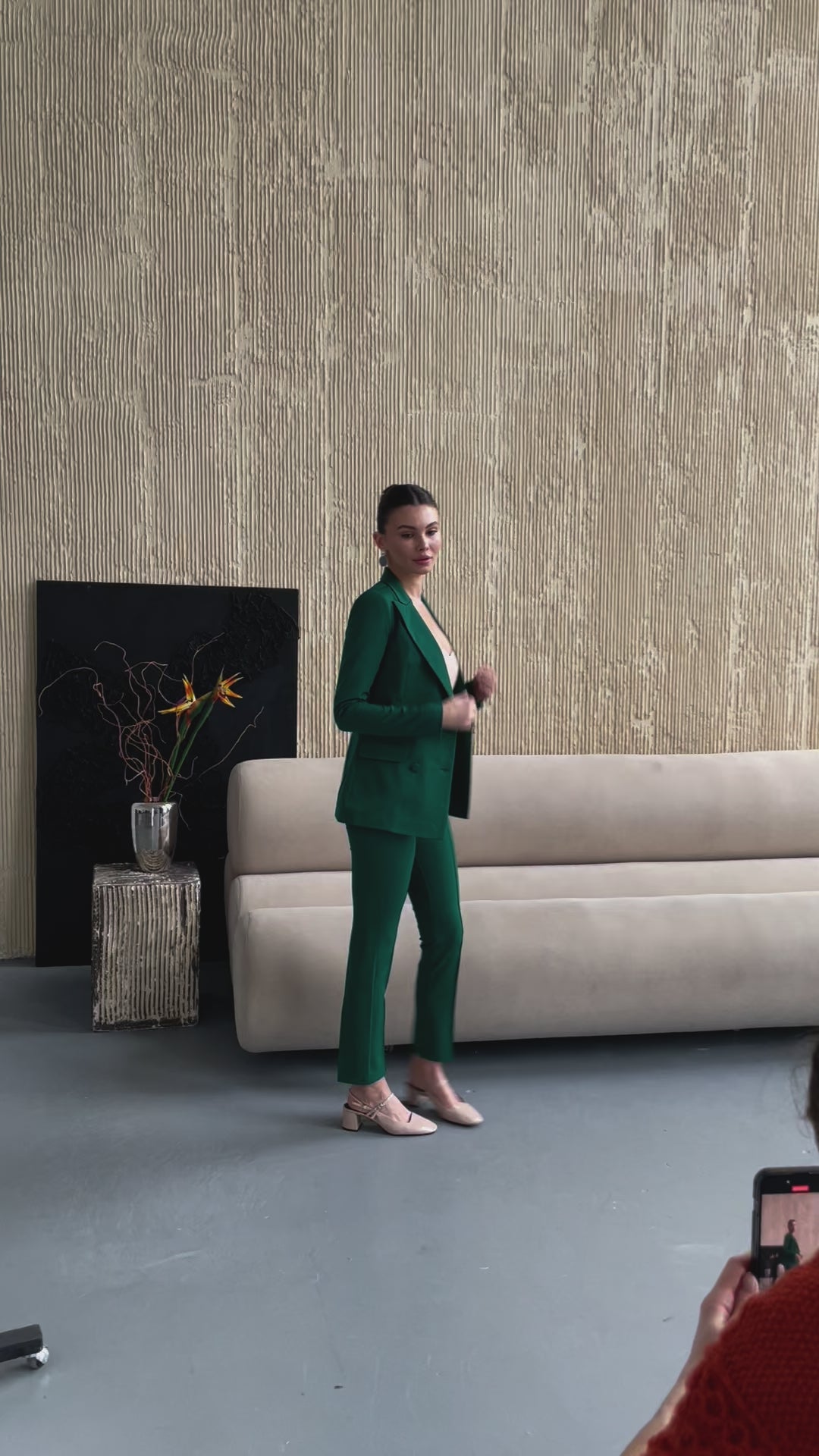 Emerald Green slim fit pantsuit