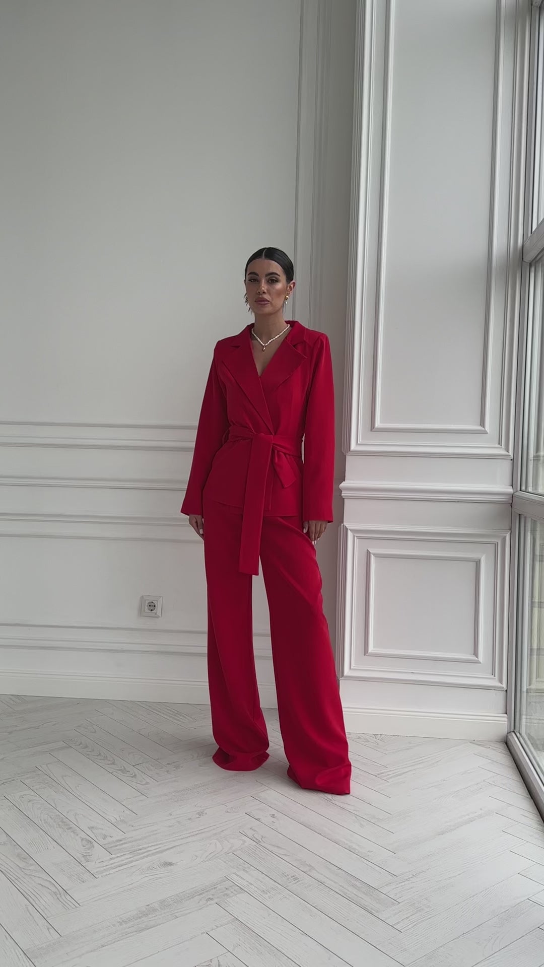 Red Pantsuit for TALL Women