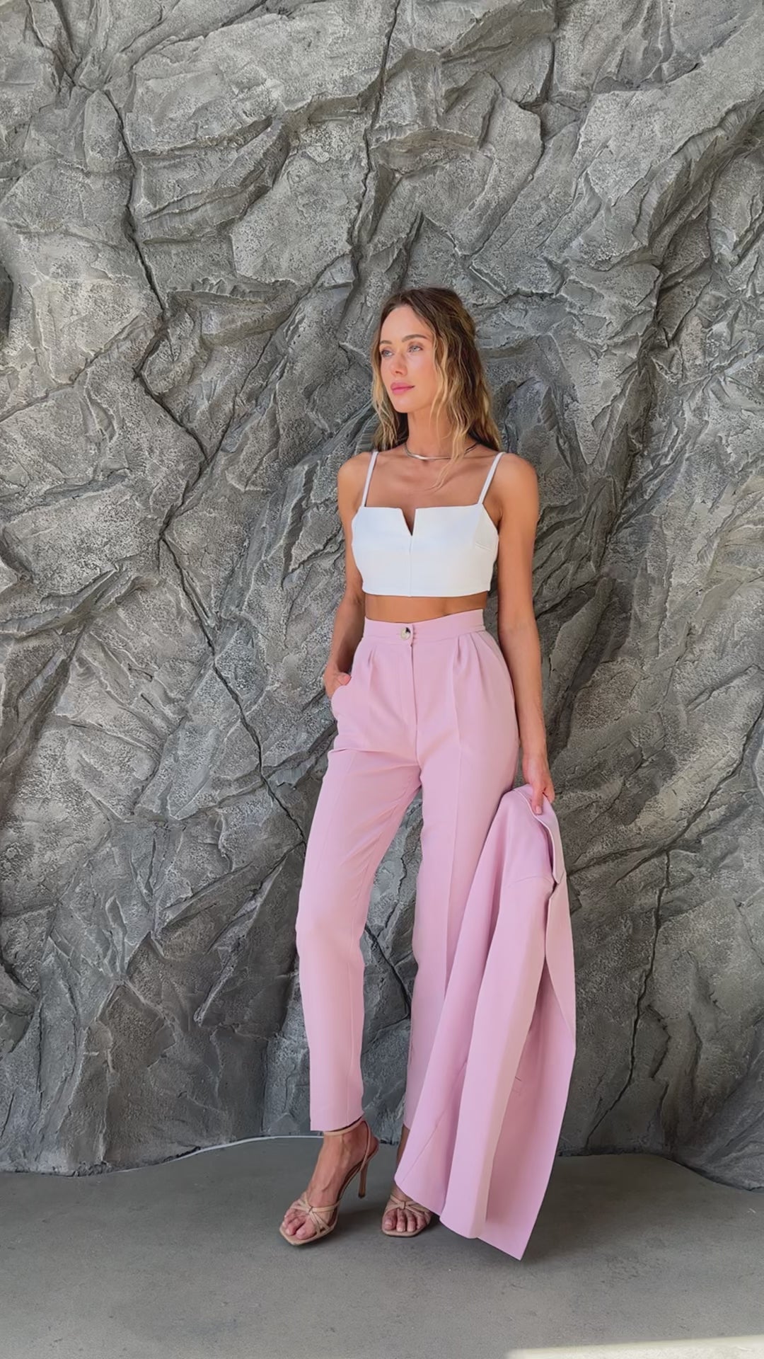 Light Pink classic pantsuit