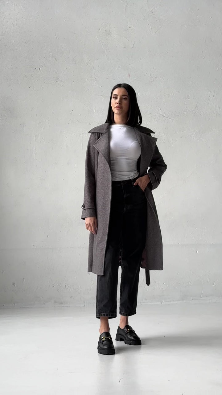 Grey Wool Coat