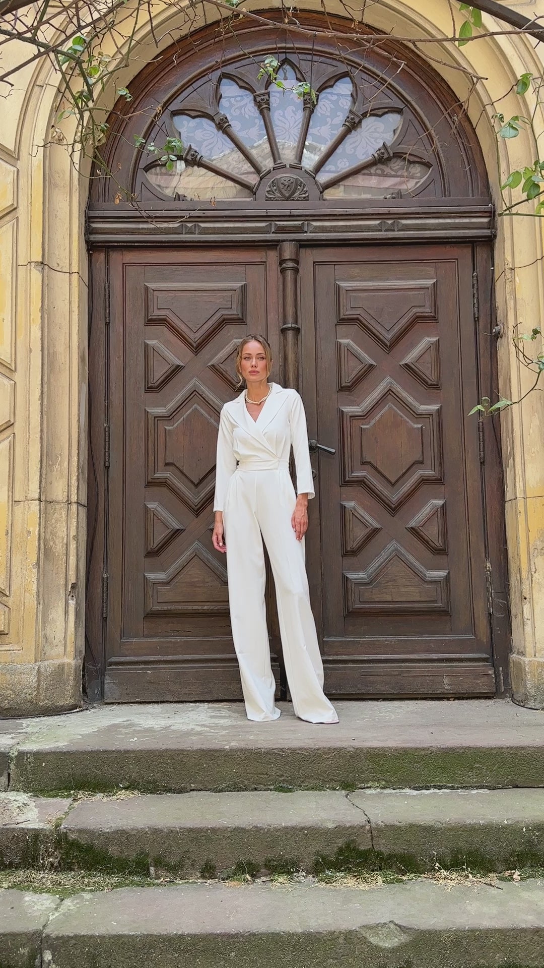 White Formal Jumpsuit