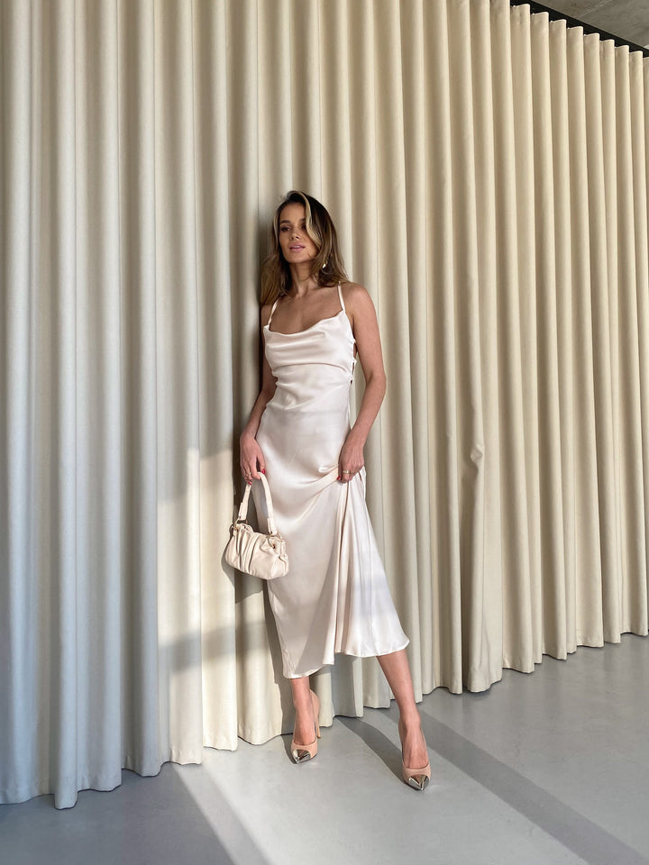 Ivory Silk Slip Dress