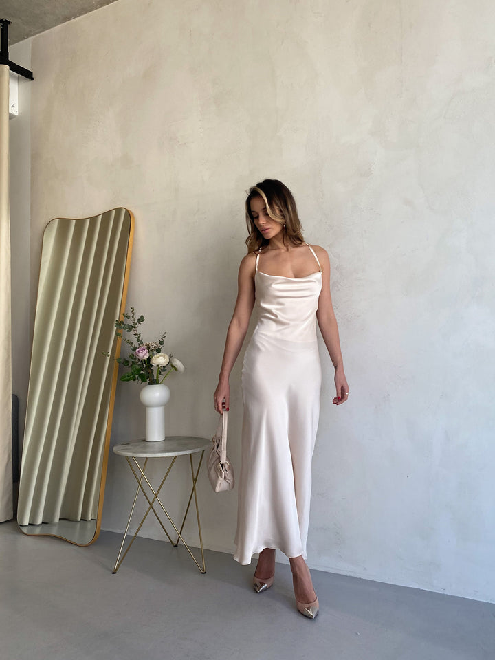 Ivory Silk Slip Dress