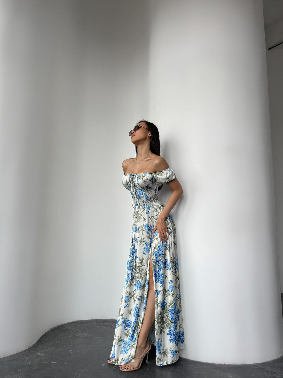 Floral Silk Maxi Dress