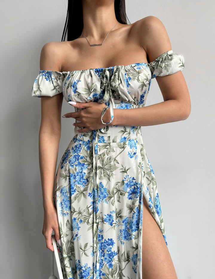 Floral Silk Maxi Dress