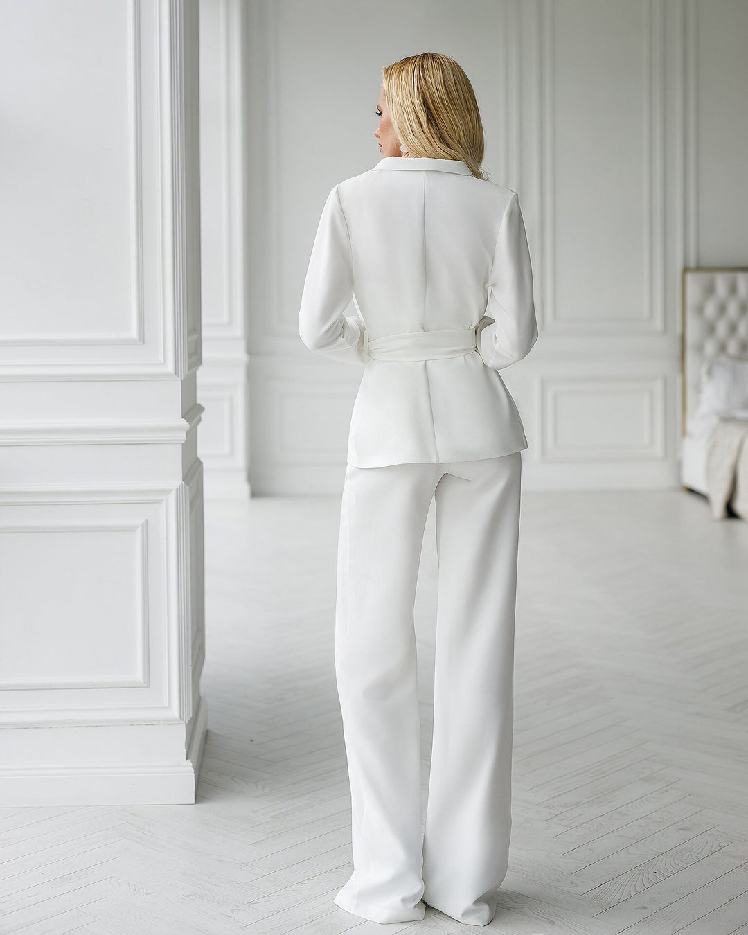 White Pantsuit for Tall Women