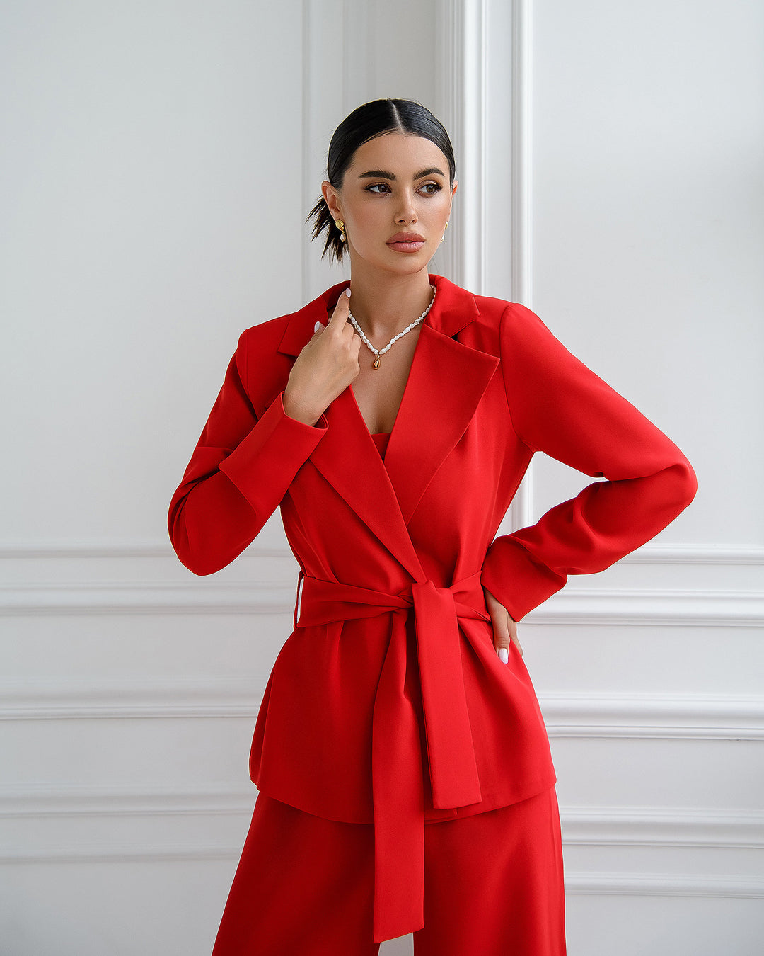 Red Pantsuit for TALL Women